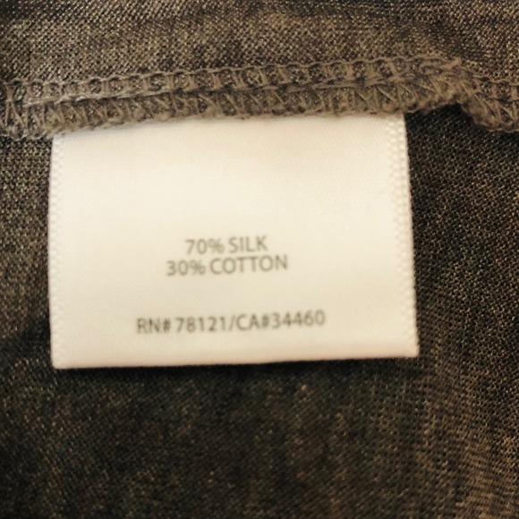 Eileen Fisher Womens Silk Blend Top XS Brown Minimalist Clean Girl Career Casual - Picture 6 of 9